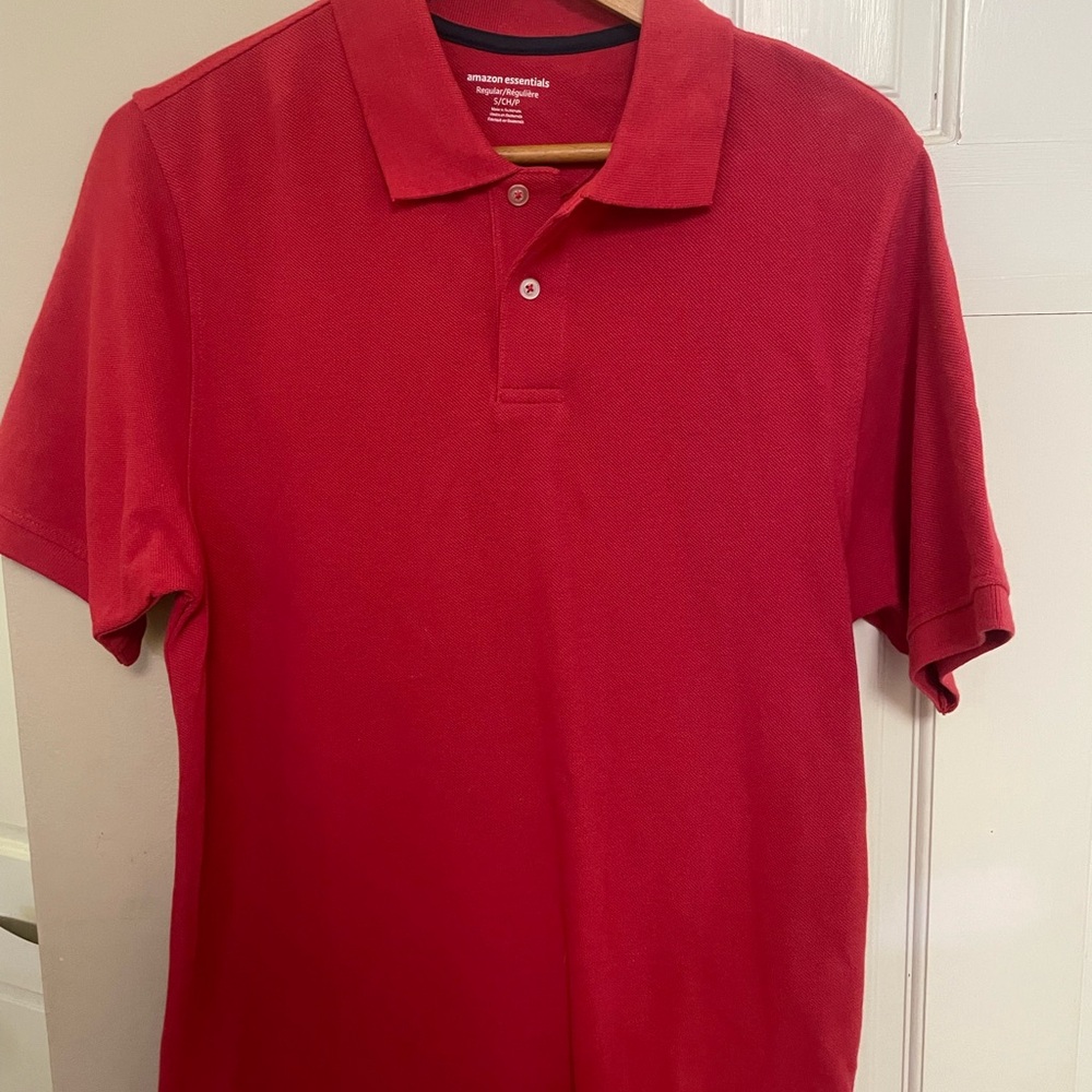 Amazon Essentials Men's Classic Red Polo Shirt